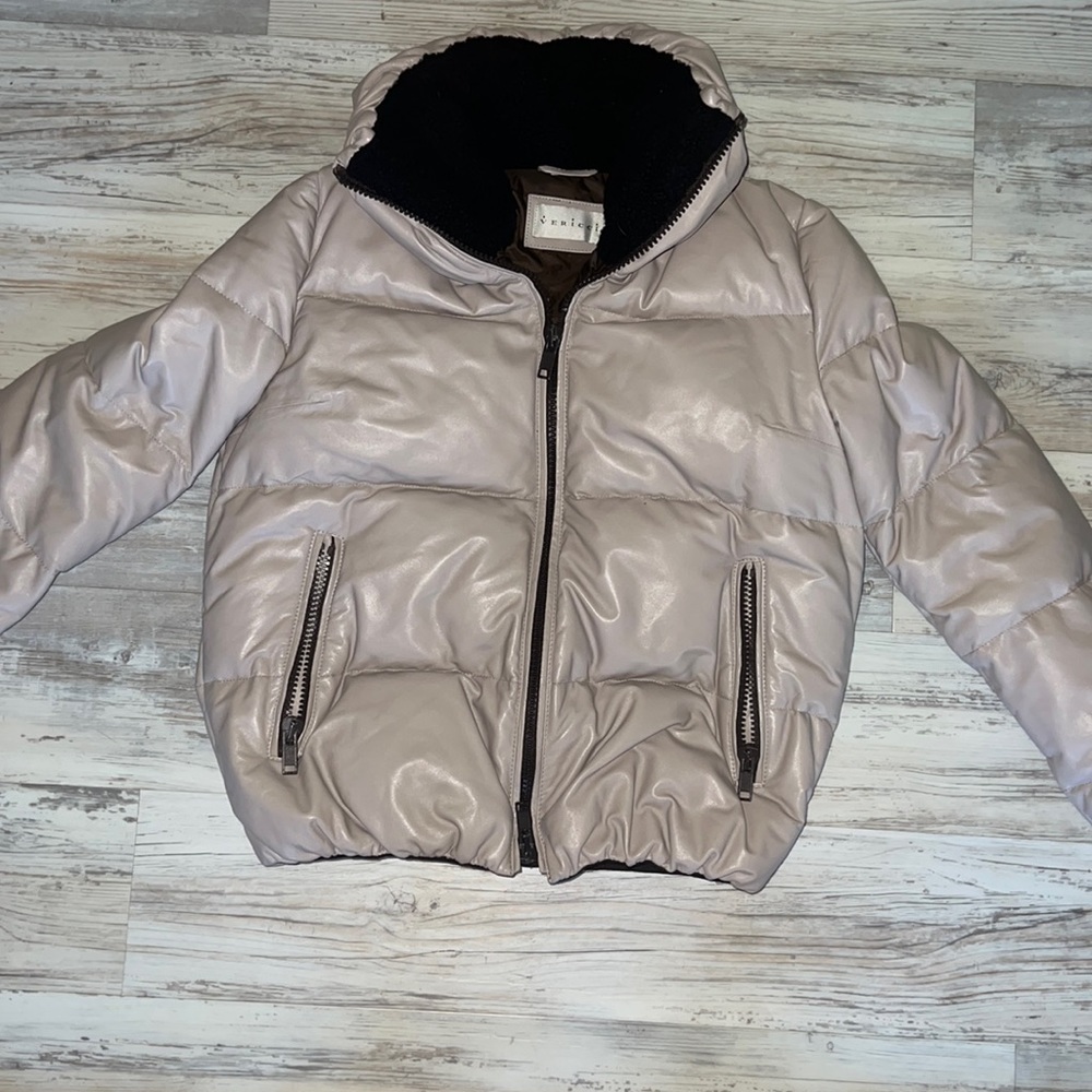 Vericci leather cropped jacket